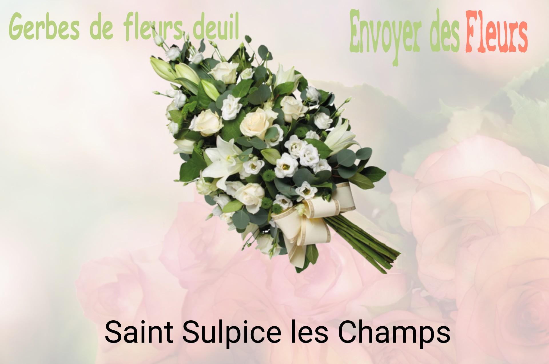 Gerbe de fleurs de deuil livrée à Saint-Sulpice-les-Champs
